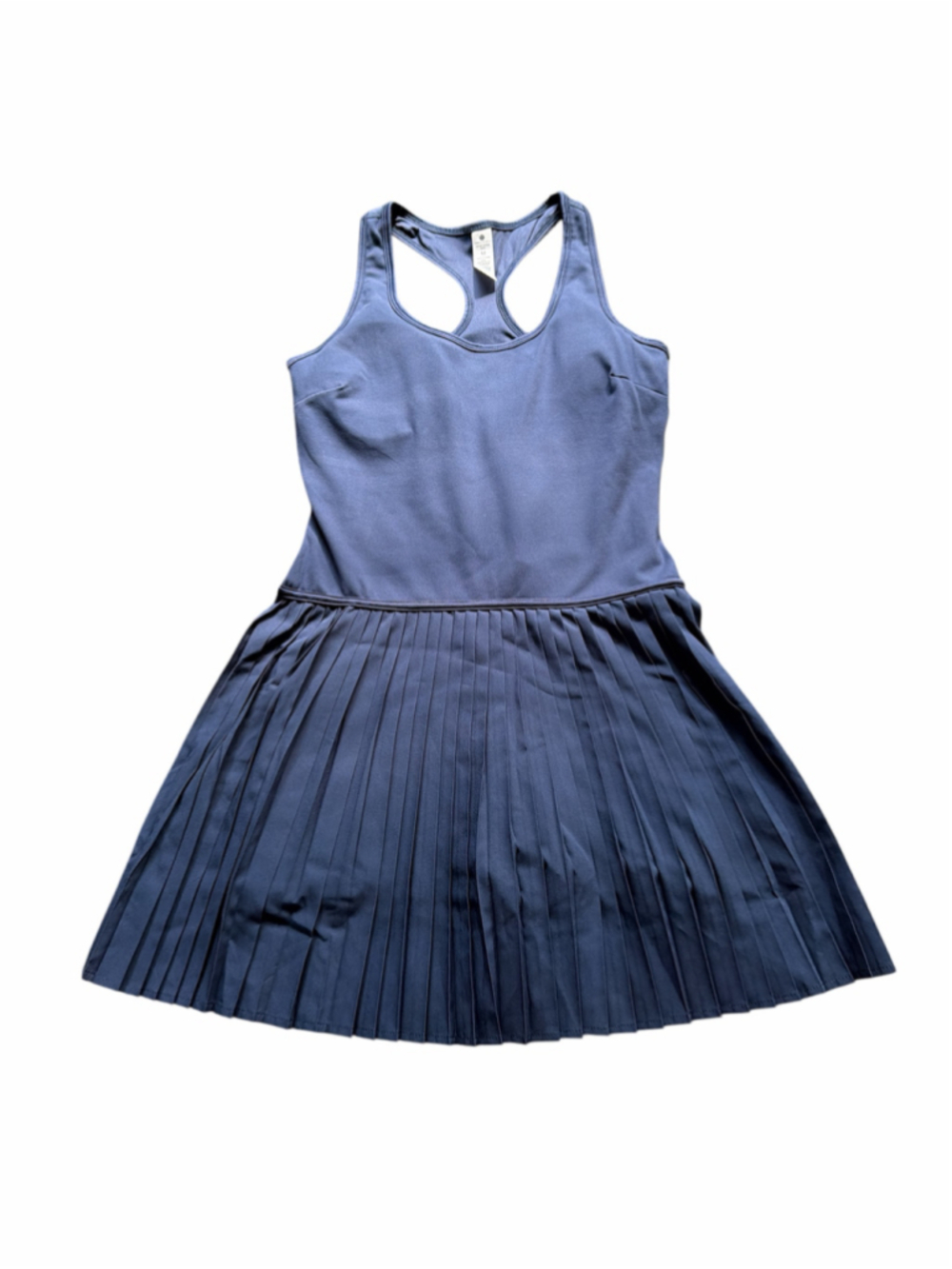 Navy blue yogalicious Scoop-Neck Pleated Tennis Dress